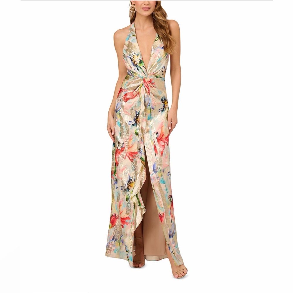 Liv Foster, Floral Halter Maxi Gown
